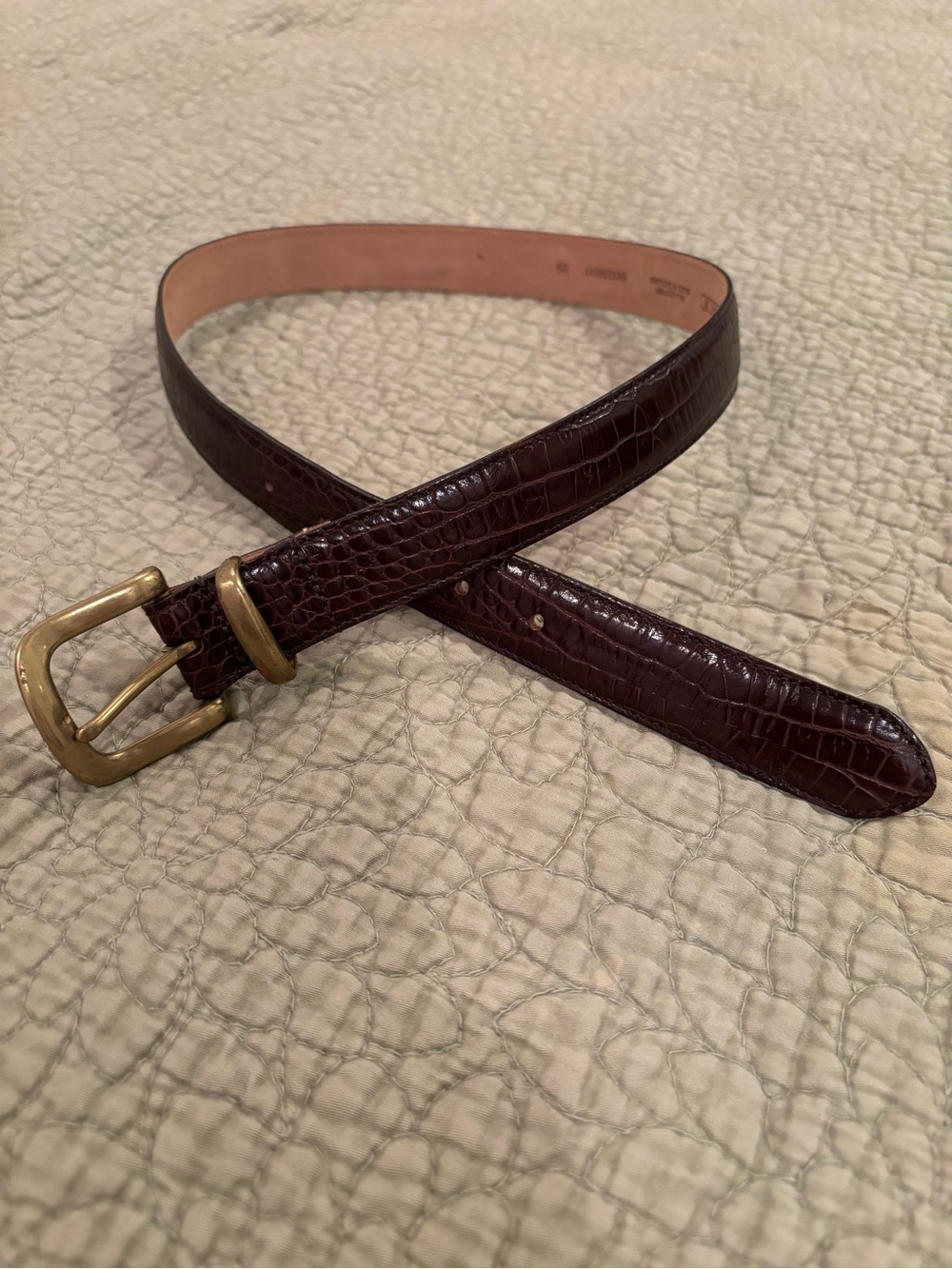 Banana Republic Brown Snakeskin Leather Belt S